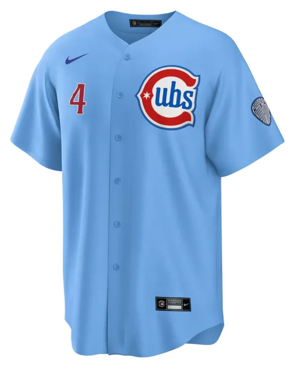 Chicago Cubs Pete Crow Armstrong Nike Light Blue Alternate Player Jersey Superstar Jacket