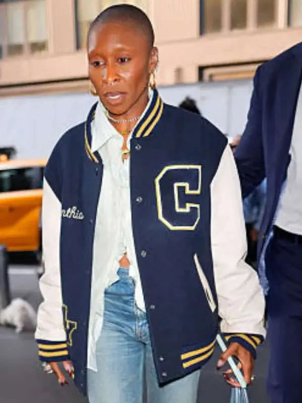 Cynthia Erivo NYC 2025 Varsity Jacket Superstar Jacket