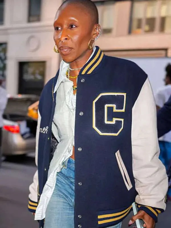 Cynthia Erivo NYC 2025 Varsity Jacket Superstar Jacket
