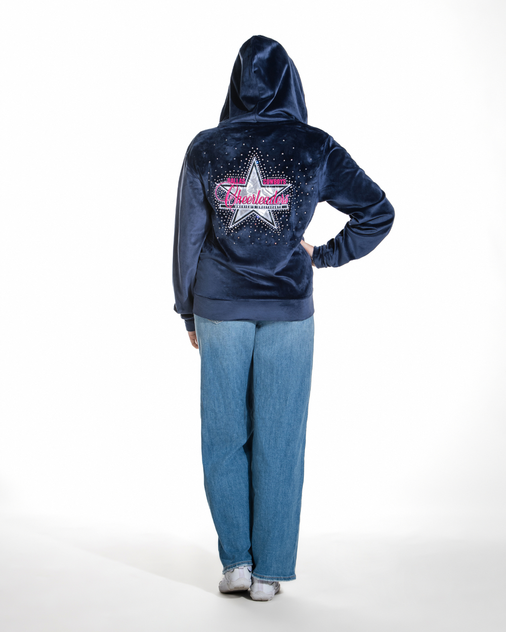 Dallas Cowboys Cheerleader Navy Blue Hoodie Superstar Jacket