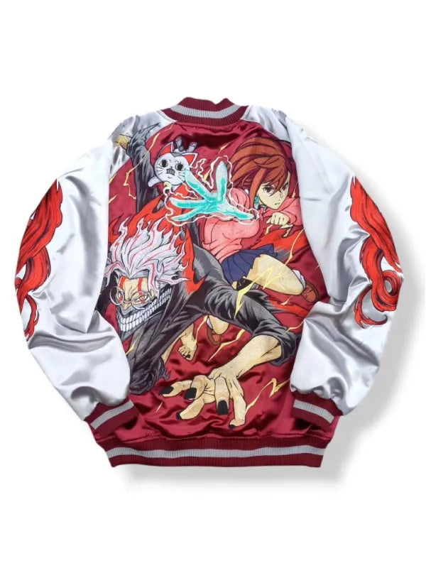 Dandadan Sukajan Satin Bomber Jacket Super Star Jacket