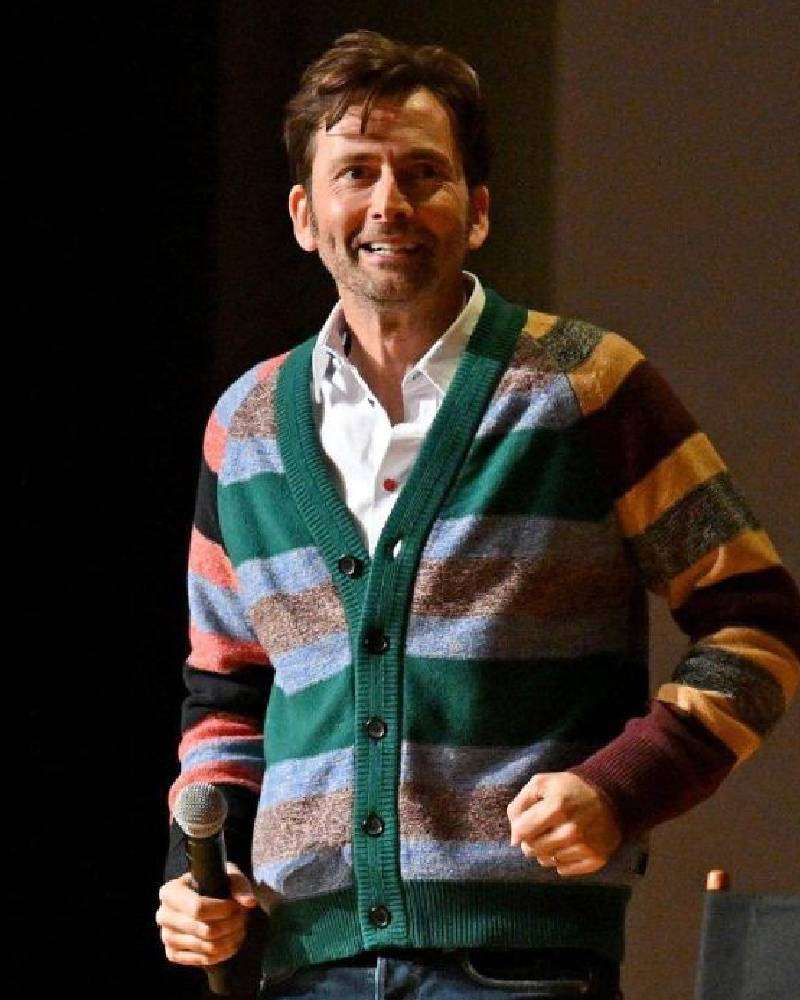 David Tennant New York Comic Con 2023 Cardigan Super Star Jacket