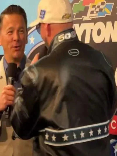 Daytona 500 Pitbull Black Leather Jacket Superstar Jacket