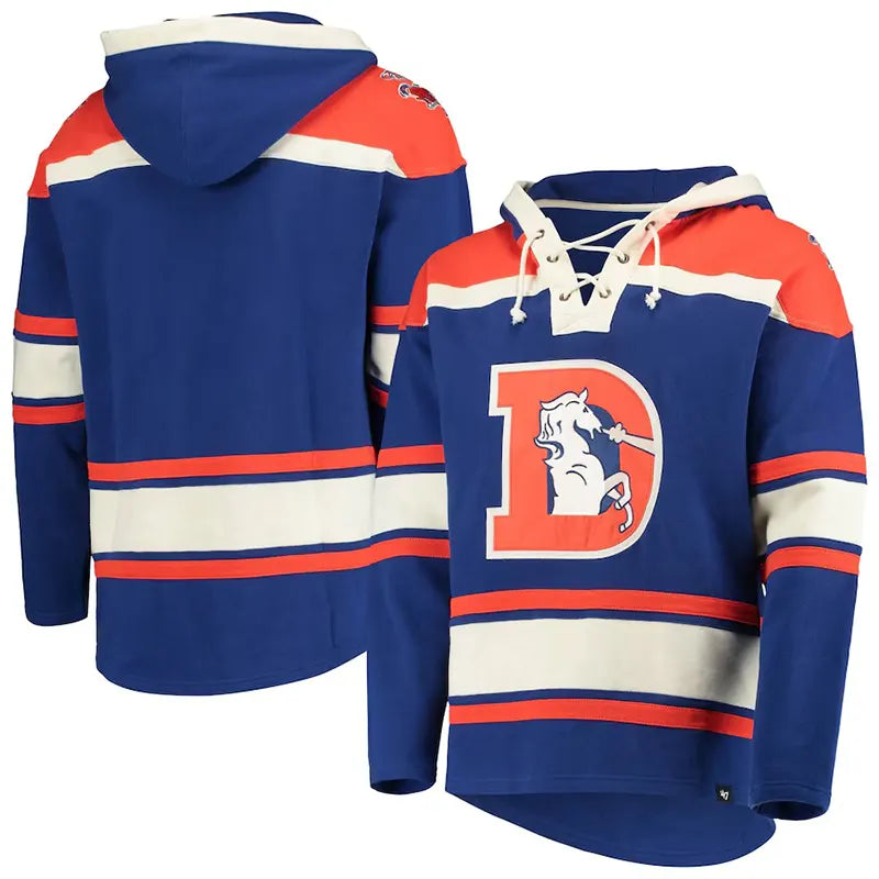 Denver Broncos Throwback Lacer Hoodie Super Star Jacket