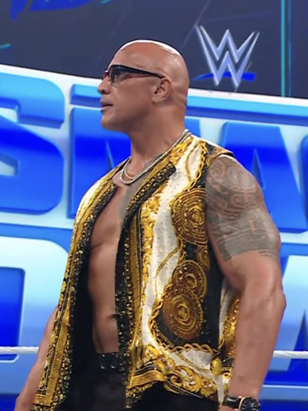 The Rock Smackdown Versace Vest Super Star Jacket