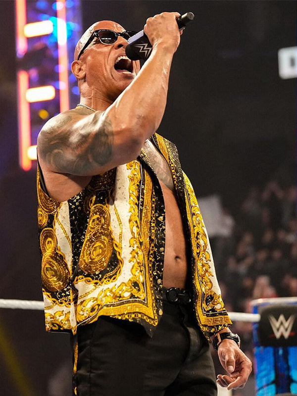 The Rock Smackdown Versace Vest Super Star Jacket