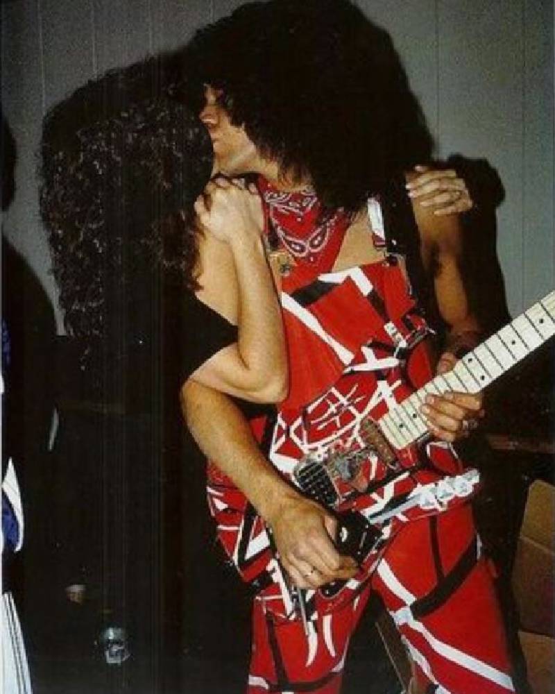 Eddie Van Halen Red and Black Jumpsuit Super Star Jacket