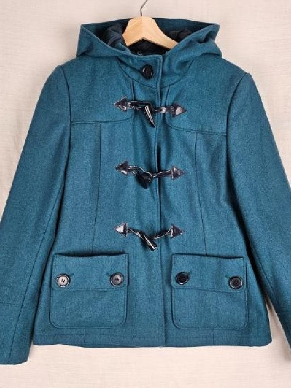 Pushers S01 Rosie Jones Teal Toggle Coat Super Star Jacket