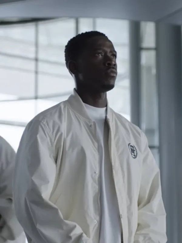 F1 2025 Damson Idris White Bomber Jacket Super Star Jacket