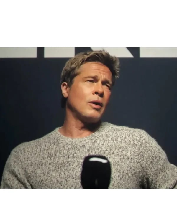 F1 The Movie Brad Pitt Knitted Sweatshirt Superstar Jacket