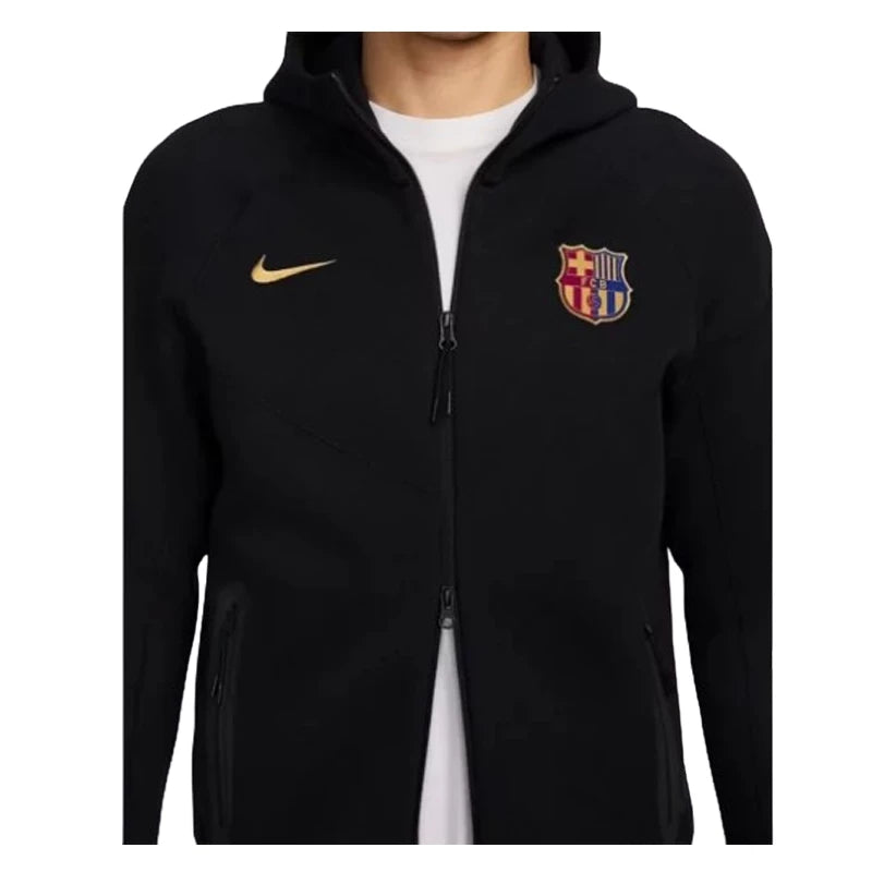 Fc Barcelona Black Training Hoodie Super Star Jacket