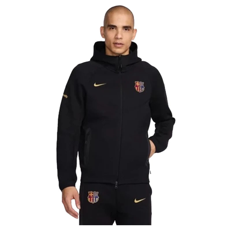 Fc Barcelona Black Training Hoodie Super Star Jacket
