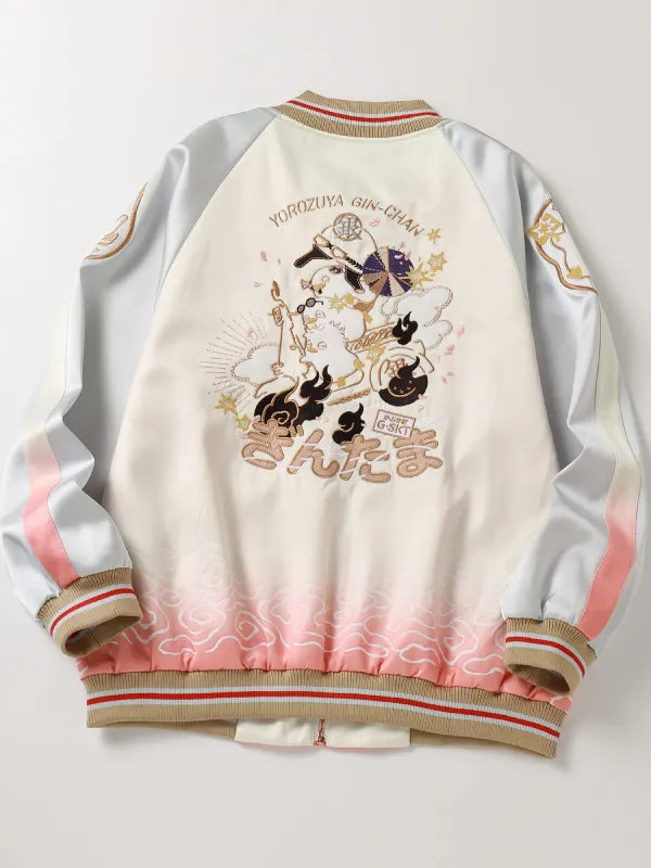 Gintama Anime Series Iconic Group Yorozuya Bomber Jacket Super Star Jacket