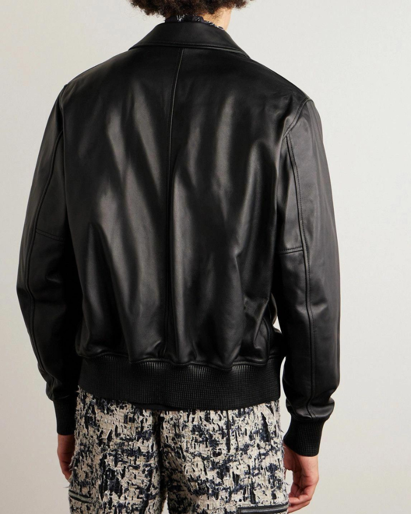 Givenchy Logo-embellished Studded Leather Jacket For Men Super Star Jacket