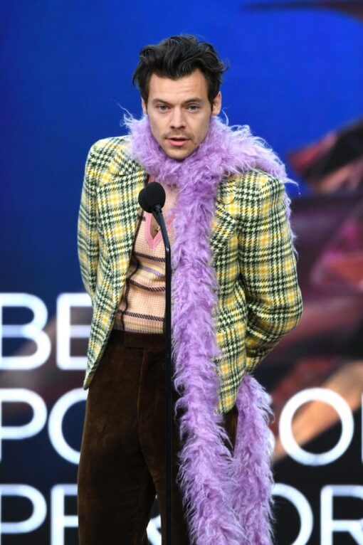 Harry Styles Grammys Yellow Plaid Checkered Blazer Super Star Jacket