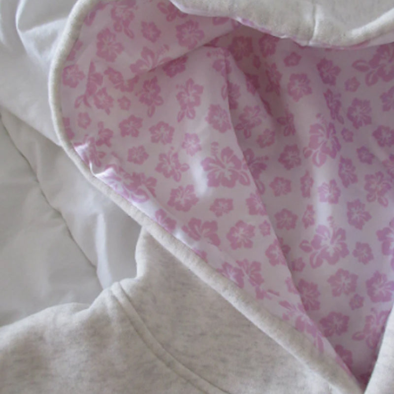 Hibiscus Hoodie in Heather Blush Super Star Jacket