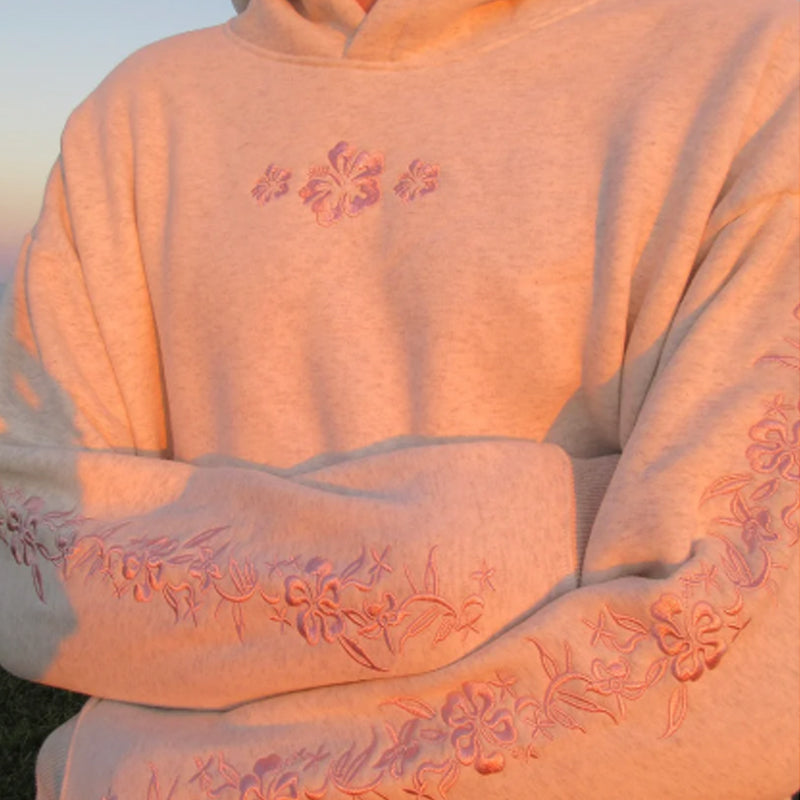 Hibiscus Hoodie in Heather Blush Super Star Jacket