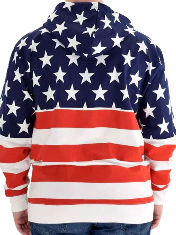 Independence Day Flag Unisex Fleece Hoodie Super Star Jacket