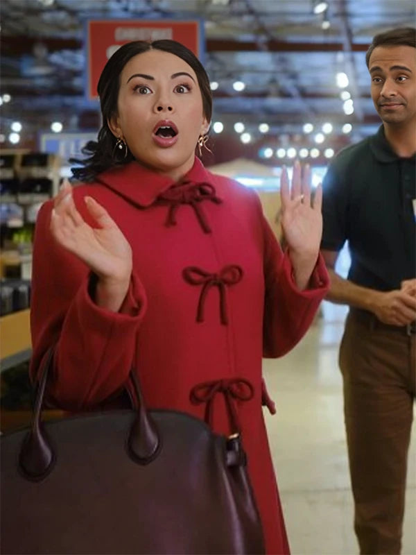 Sugarplummed 2024 Janel Parrish Pink Bow Coat Super Star Jacket