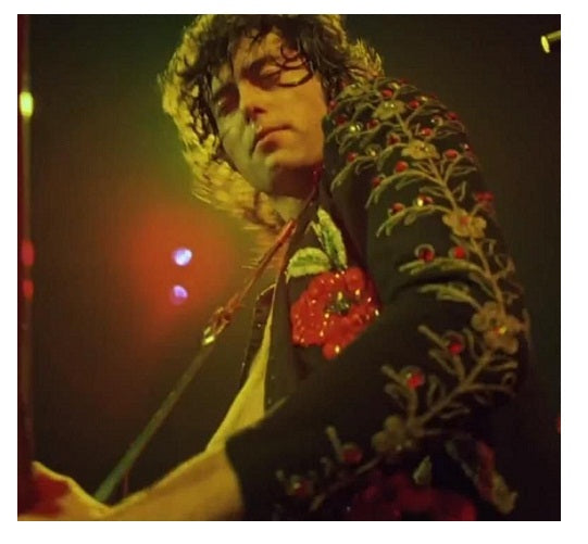 Jimmy Page Poppy Rose Floral Black Jacket Super Star Jacket