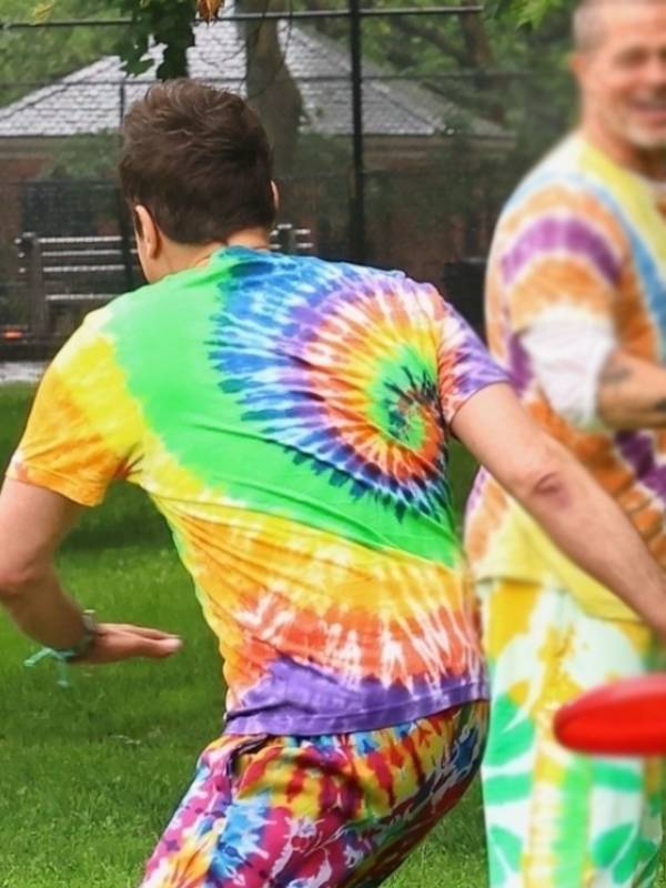 Jimmy Fallon Rainbow Tie Dye Shirt Superstar Jacket