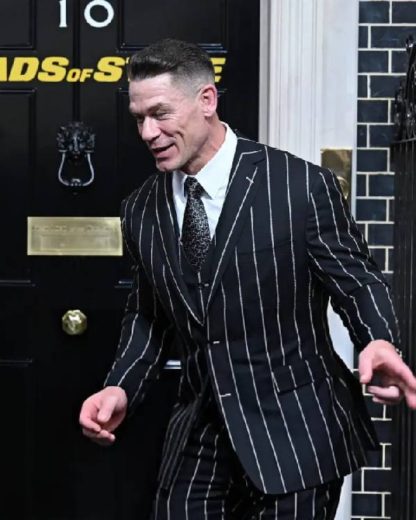 John Cena Head Of State Screening Striped Blazer Superstar Jacket