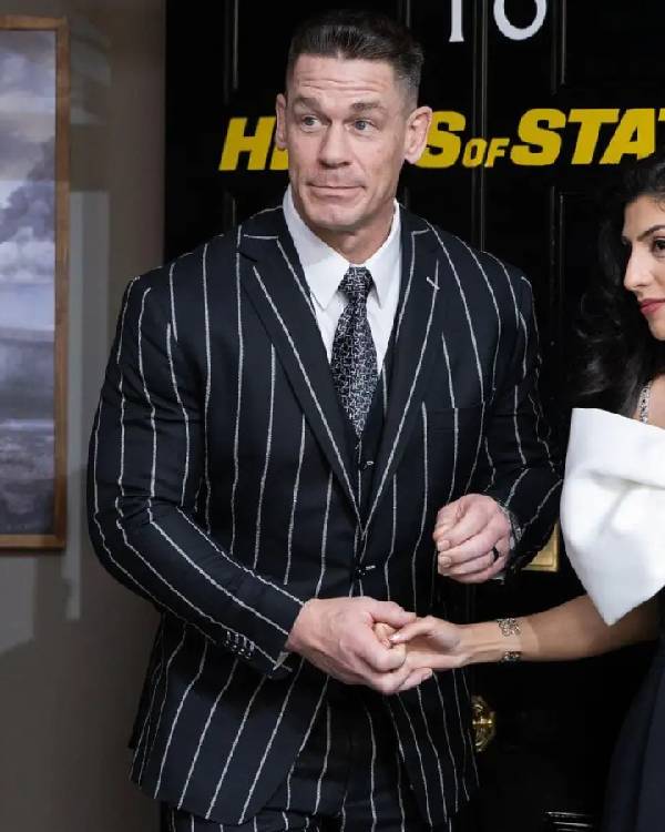 John Cena Head Of State Screening Striped Blazer Superstar Jacket
