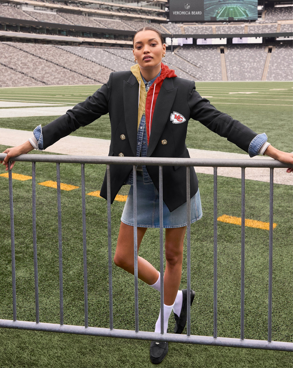 Kansas City Chiefs Veronica Beard Black Dickey Jacket Super Star Jacket