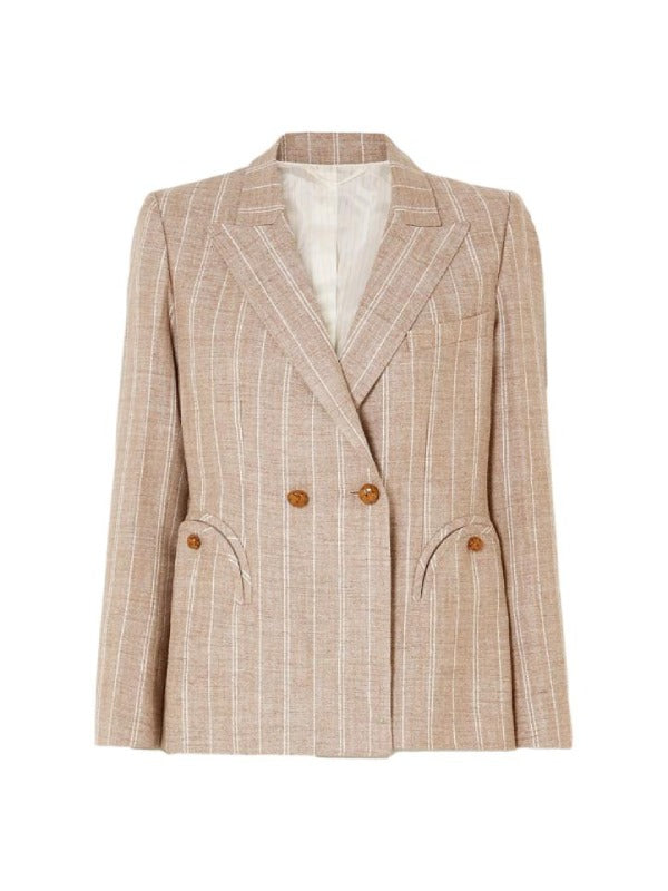 Kate Middleton Blaze Milano Pinstriped Blazer Superstar Jacket