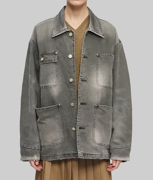 Katie Holmes Grey Denim Jacket Super Star Jacket