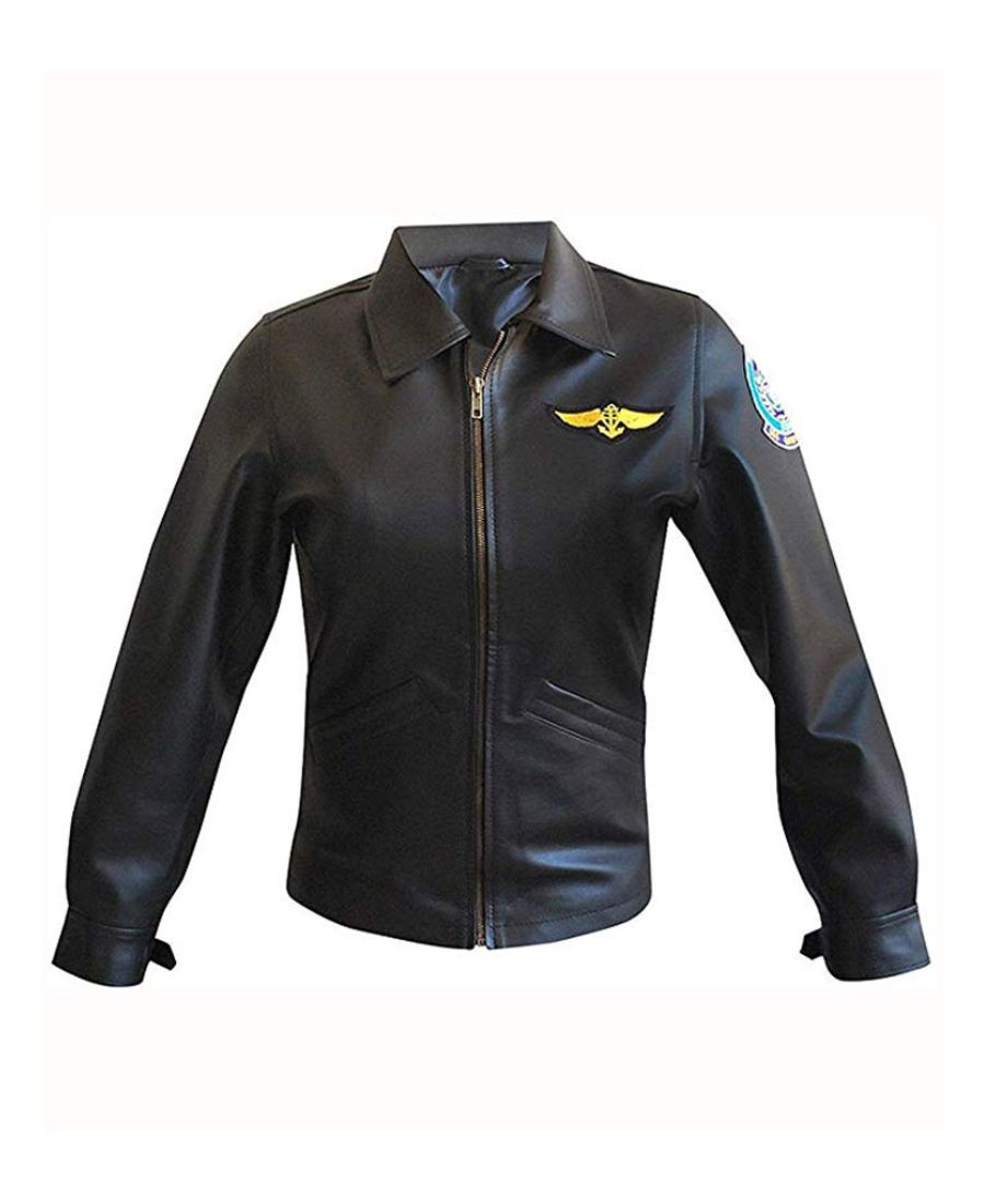 Top Gun Kelly McGillis Leather Jacket Super Star Jacket