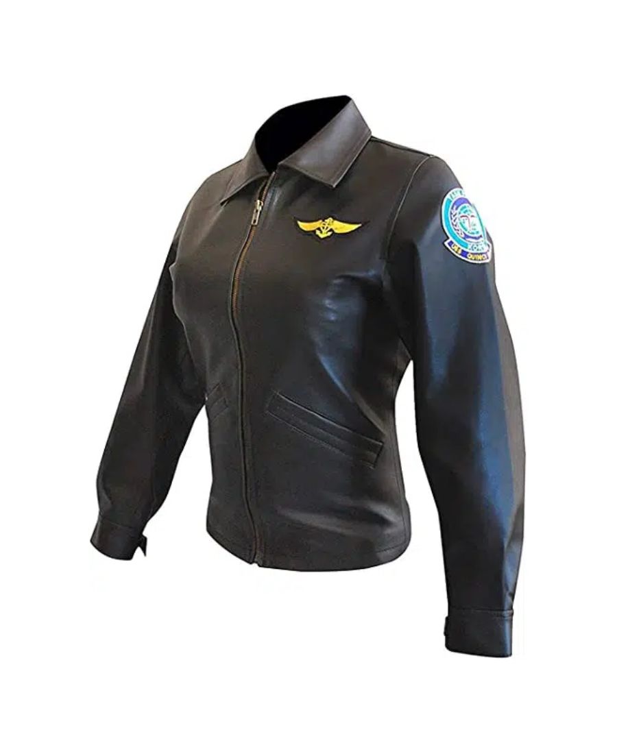 Top Gun Kelly McGillis Leather Jacket Super Star Jacket