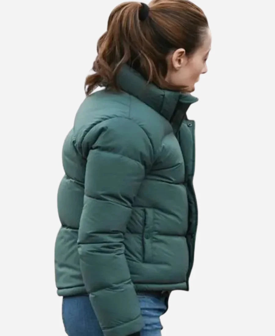 Kim Burgess Chicago PD S12 Green Puffer Jacket