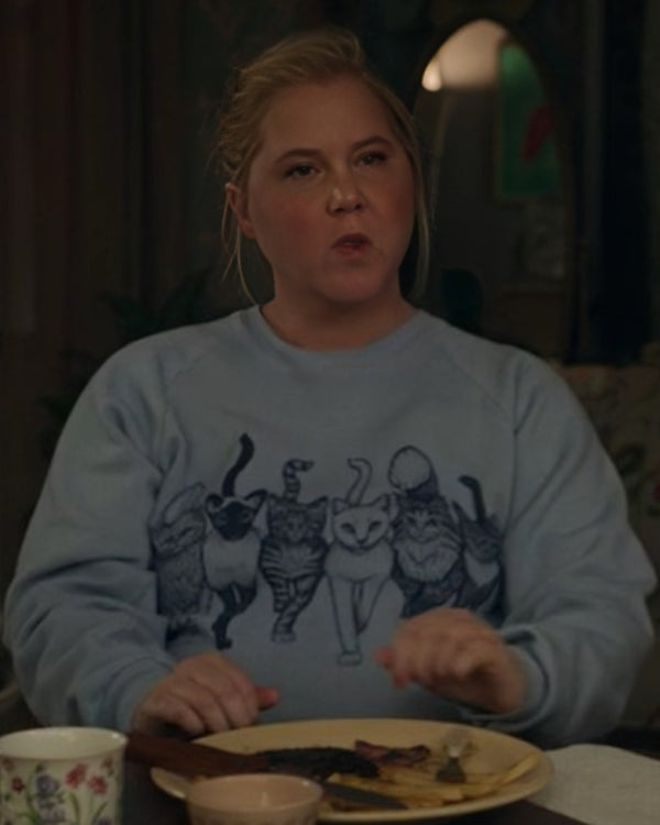 Kinda Pregnant 2025 Amy Schumer Grey Graphic Sweatshirt Super Star Jacket