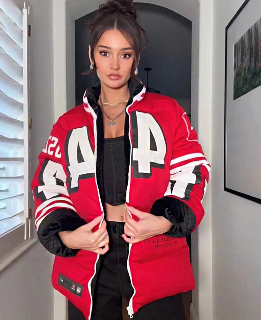 Kristin Juszczyk 49ers Puffer Jacket Super Star Jacket