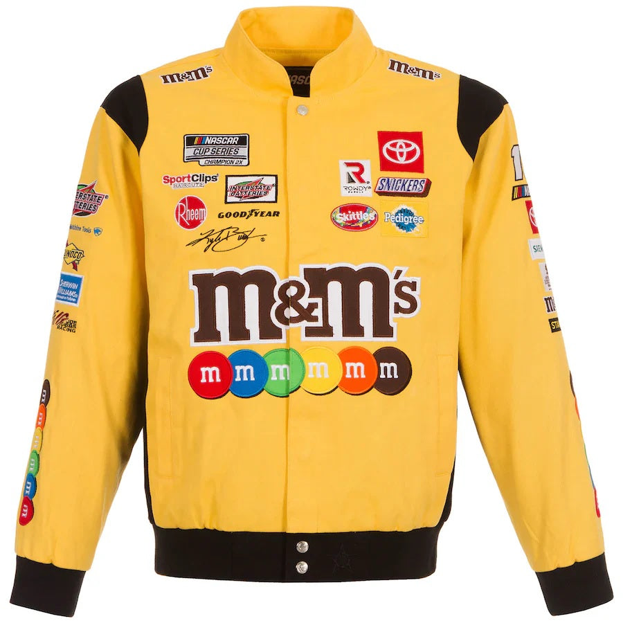 Kyle Busch M&Ms Full-Snap Twill Jacket Super Star Jacket