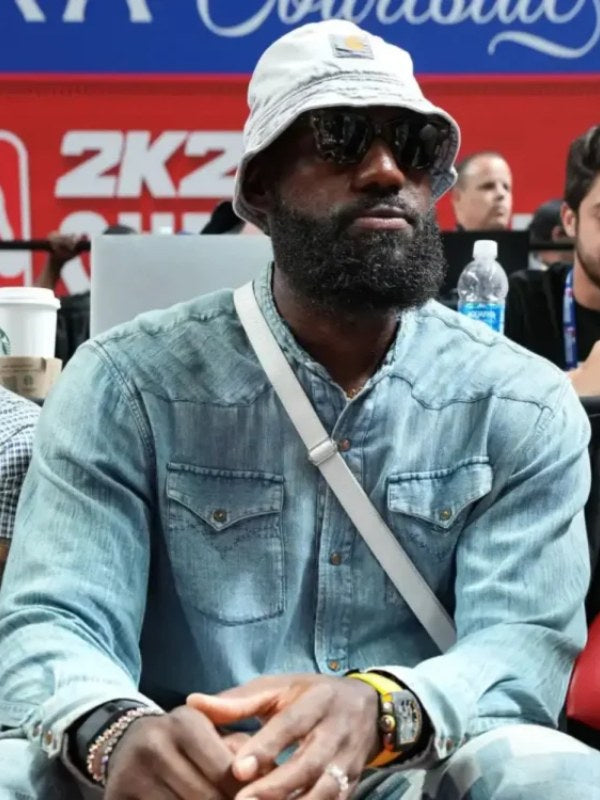 LeBron James 2025 NBA Summer League Denim Shirt Superstar Jacket