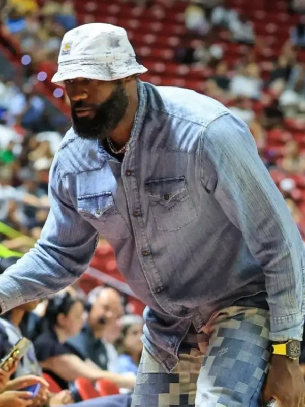 LeBron James 2025 NBA Summer League Denim Shirt Superstar Jacket