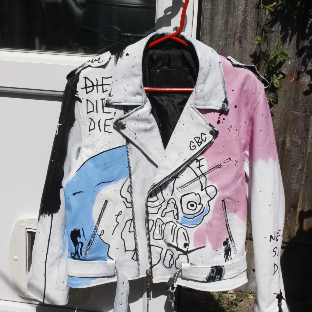 Lil Peep Never Say Die Painted Jacket Super Star Jacket