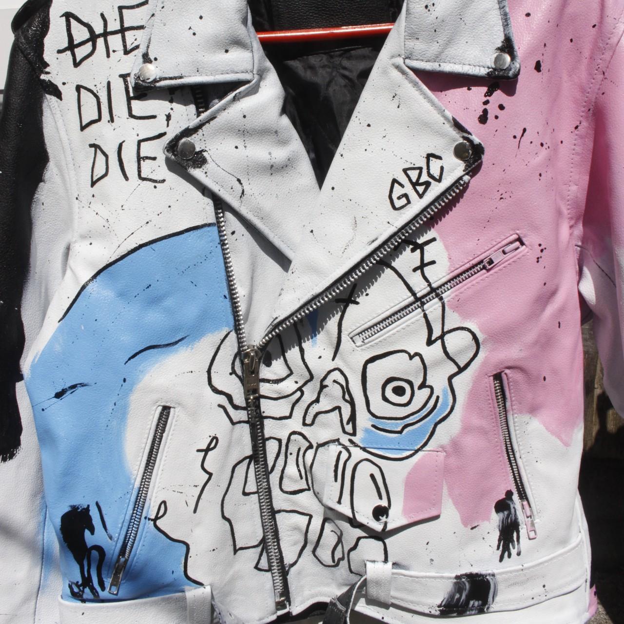 Lil Peep Never Say Die Painted Jacket Super Star Jacket