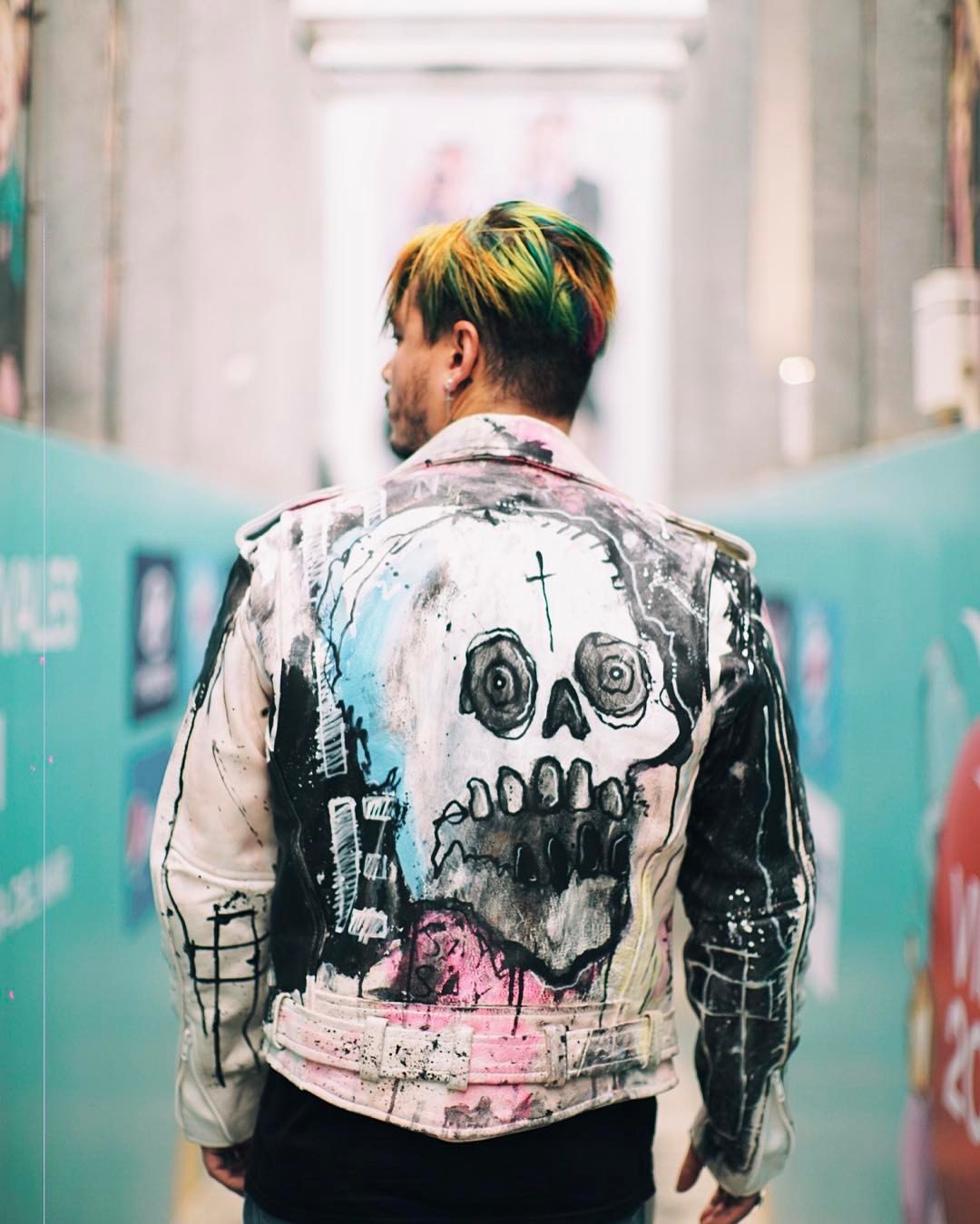 Lil Peep Never Say Die Painted Jacket Super Star Jacket