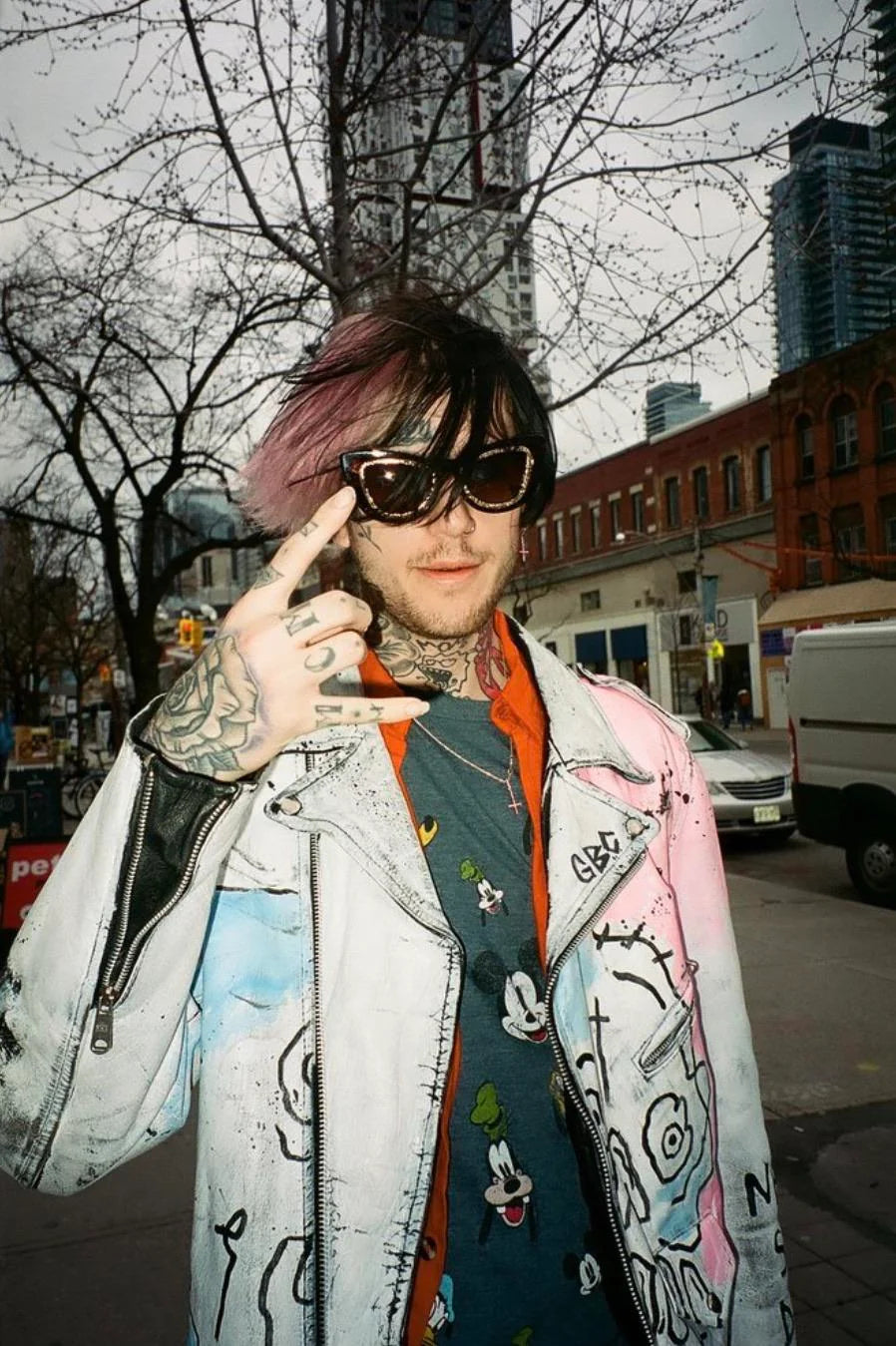 Lil Peep Never Say Die Painted Jacket Super Star Jacket