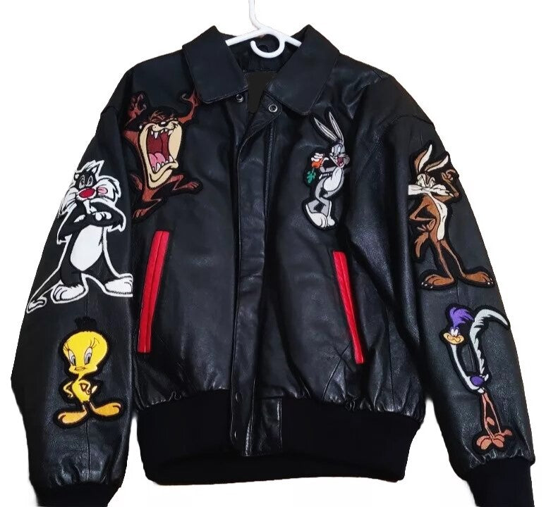 Looney Tunes Warner Brothers Leather Jacket Super Star Jacket