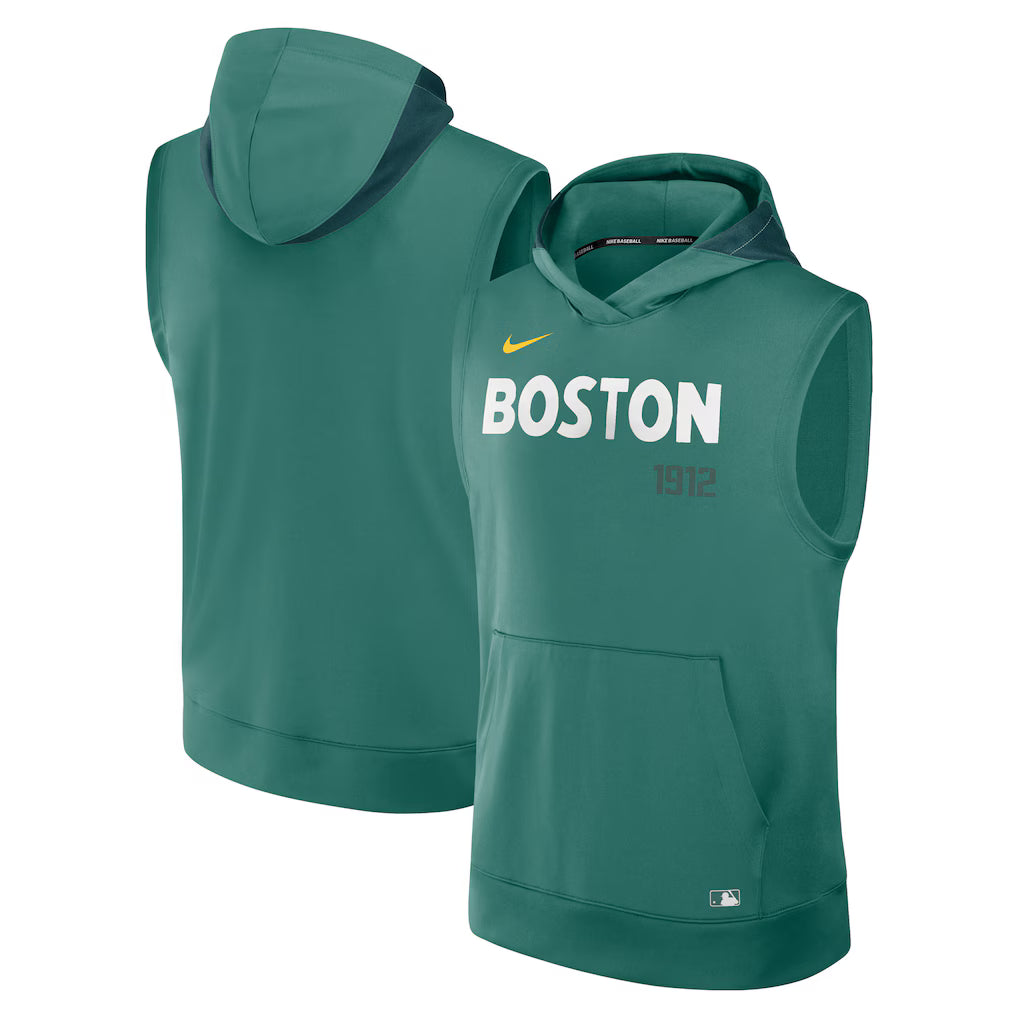 Men's Boston Red Sox Nike Green 2025 Sleeveless Pullover Hoodie Superstar Jacket