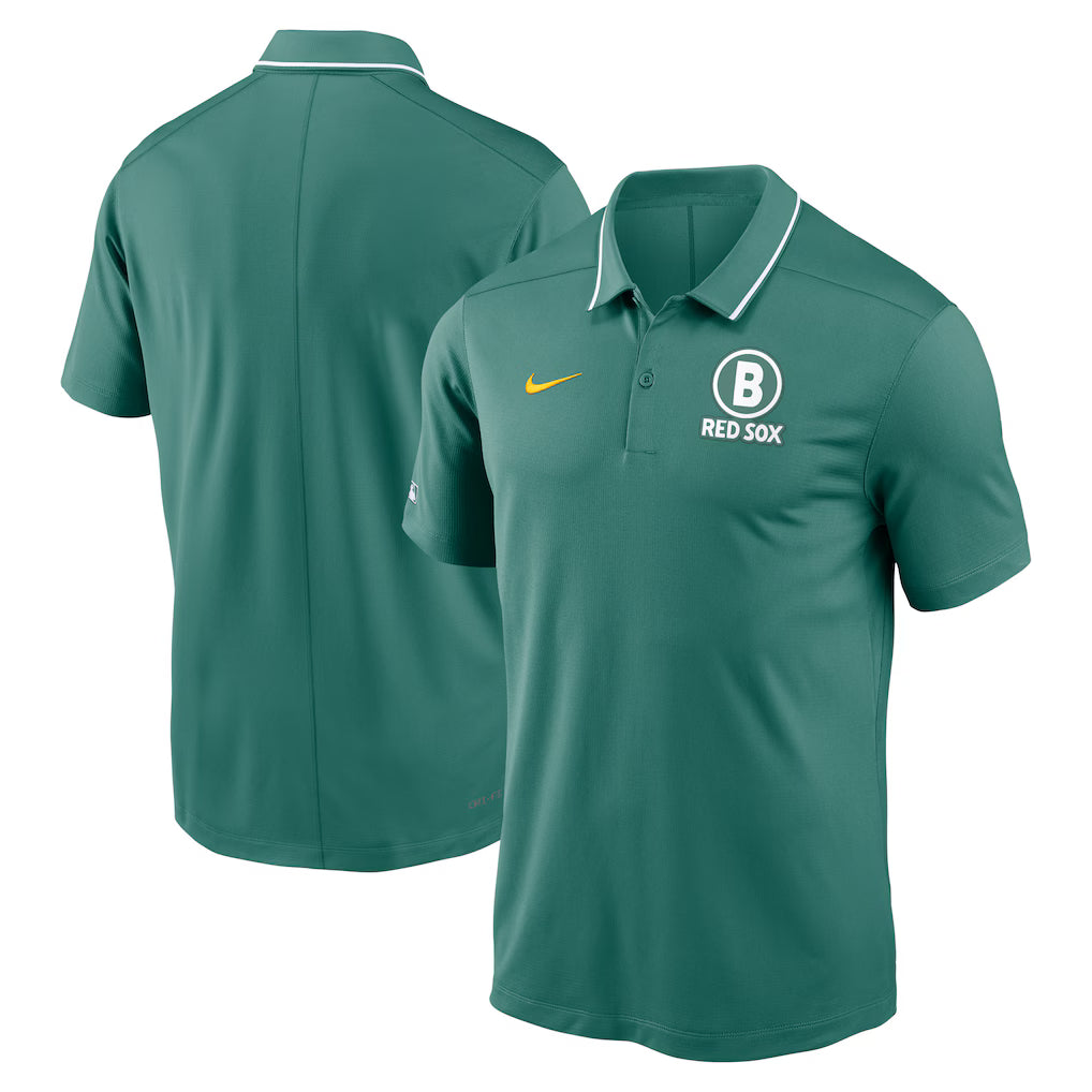 Men's Boston Red Sox Nike Green Polo Shirt Superstar Jacket