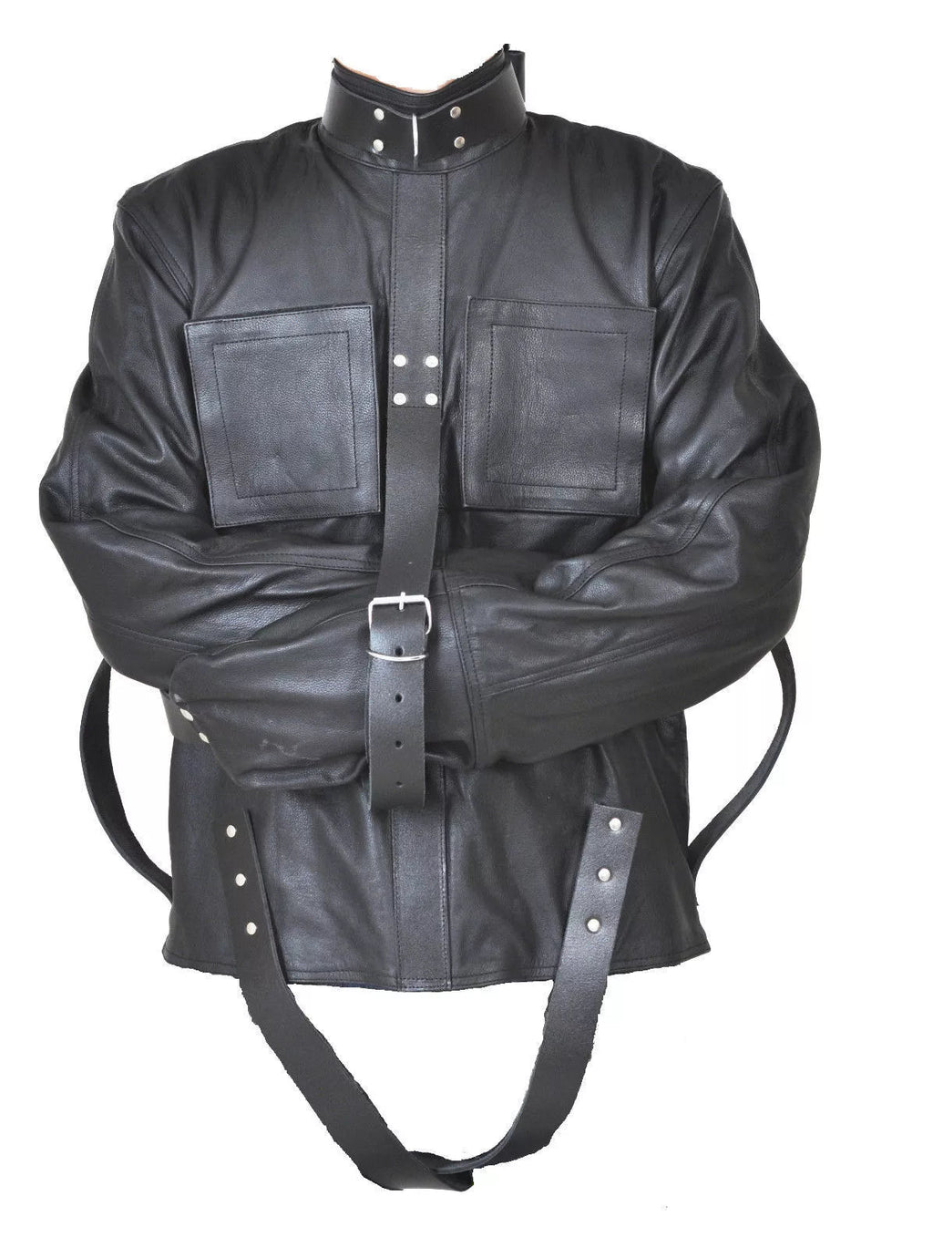 Men’s Real Heavy Duty Leather Straight Jacket Superstar Jacket