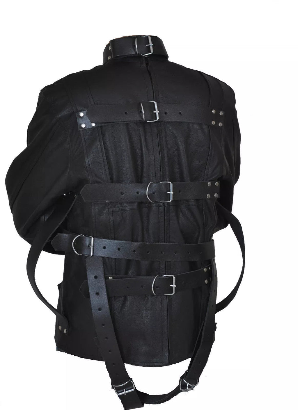 Men’s Real Heavy Duty Leather Straight Jacket Superstar Jacket