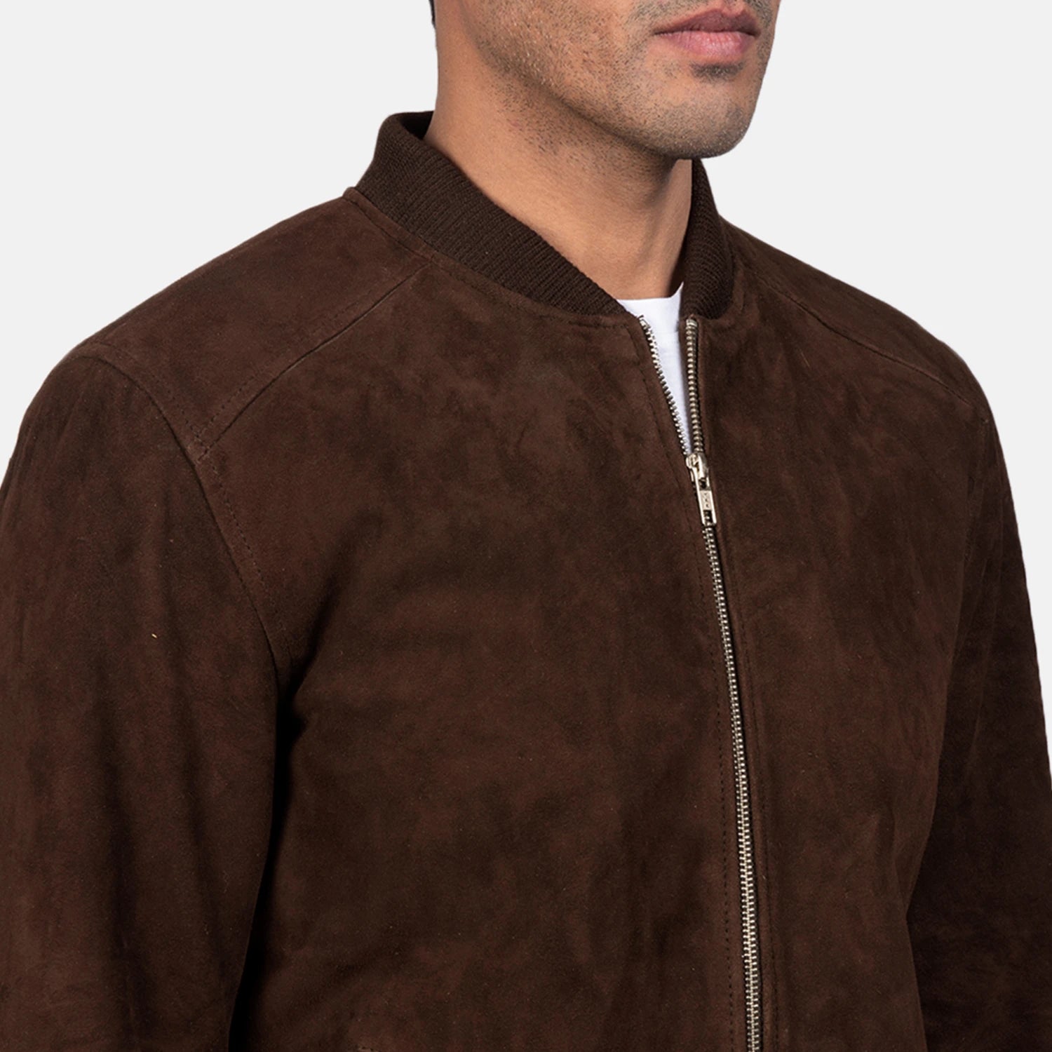 Blain Mocha Suede Bomber Jacket Super Star Jacket