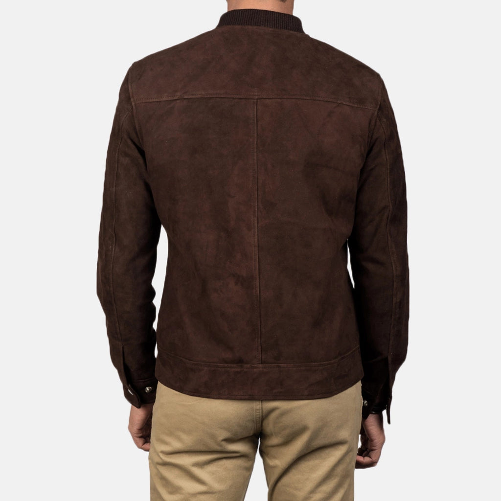 Blain Mocha Suede Bomber Jacket Super Star Jacket