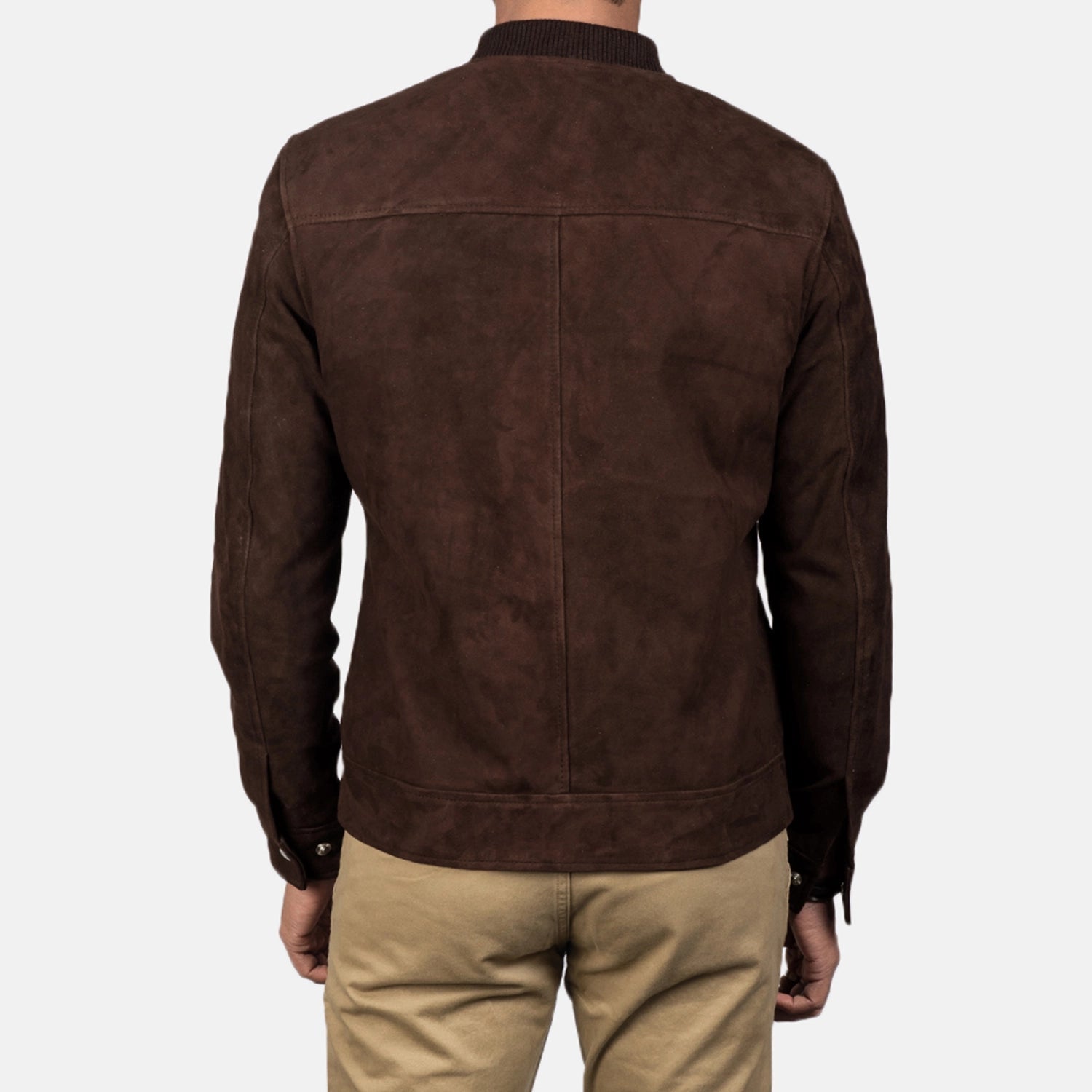 Blain Mocha Suede Bomber Jacket Super Star Jacket